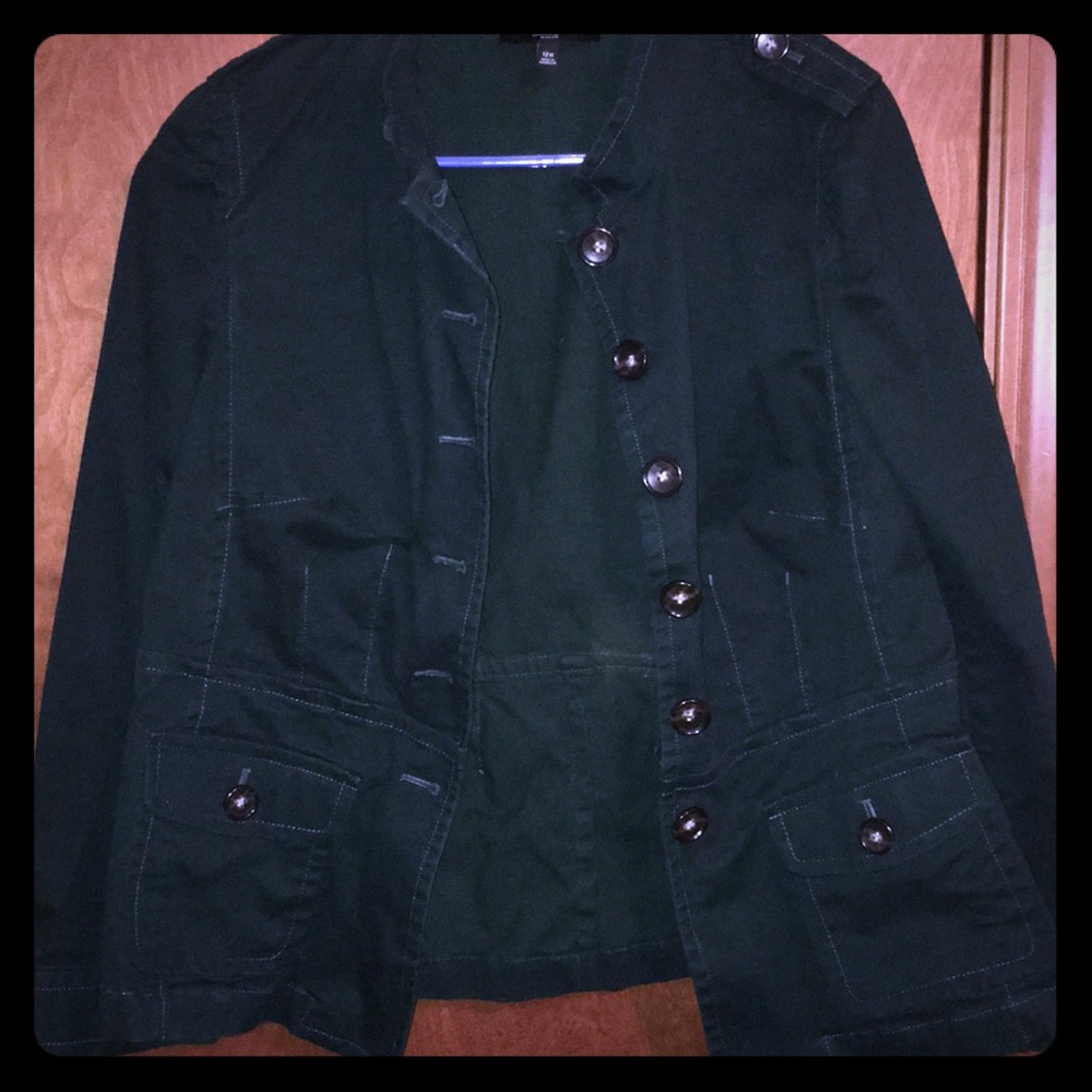 Deep green Talbots jacket, sz 12W